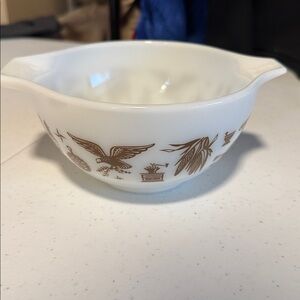 Pyrex Early American 1.5 Pint Cinderella Mixing Bowl #441 Colonial Kitchen Bowl
